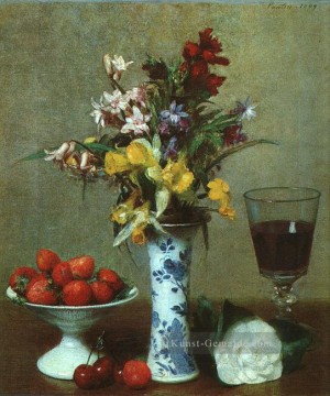 Klassische Blumen Werke - Stillleben The Engagement 1869 maler Henri Fantin Latour Blumen